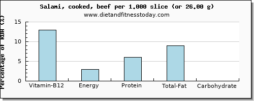 vitamin b12 and nutritional content in salami